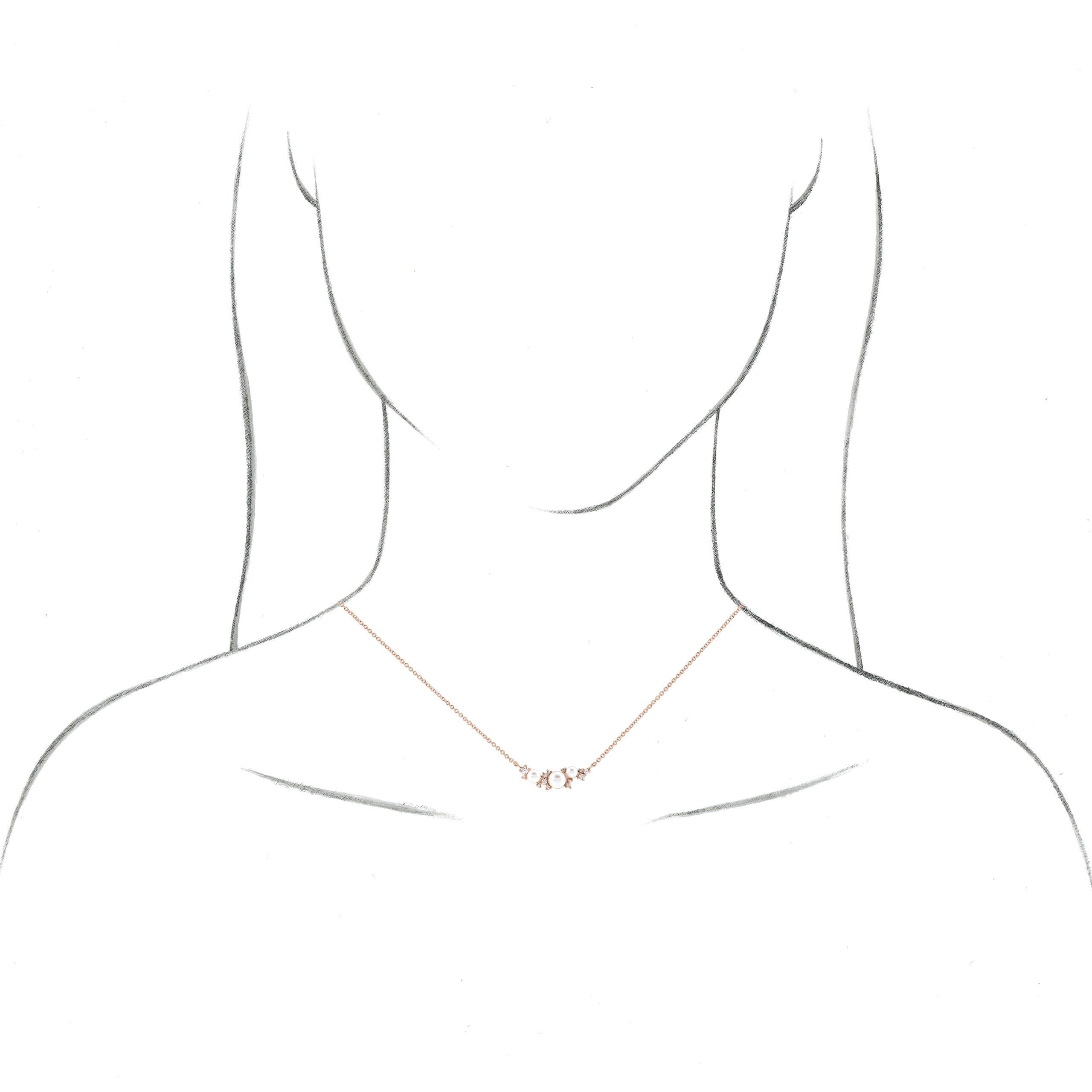 Accented Pearl Necklace or Center view 3