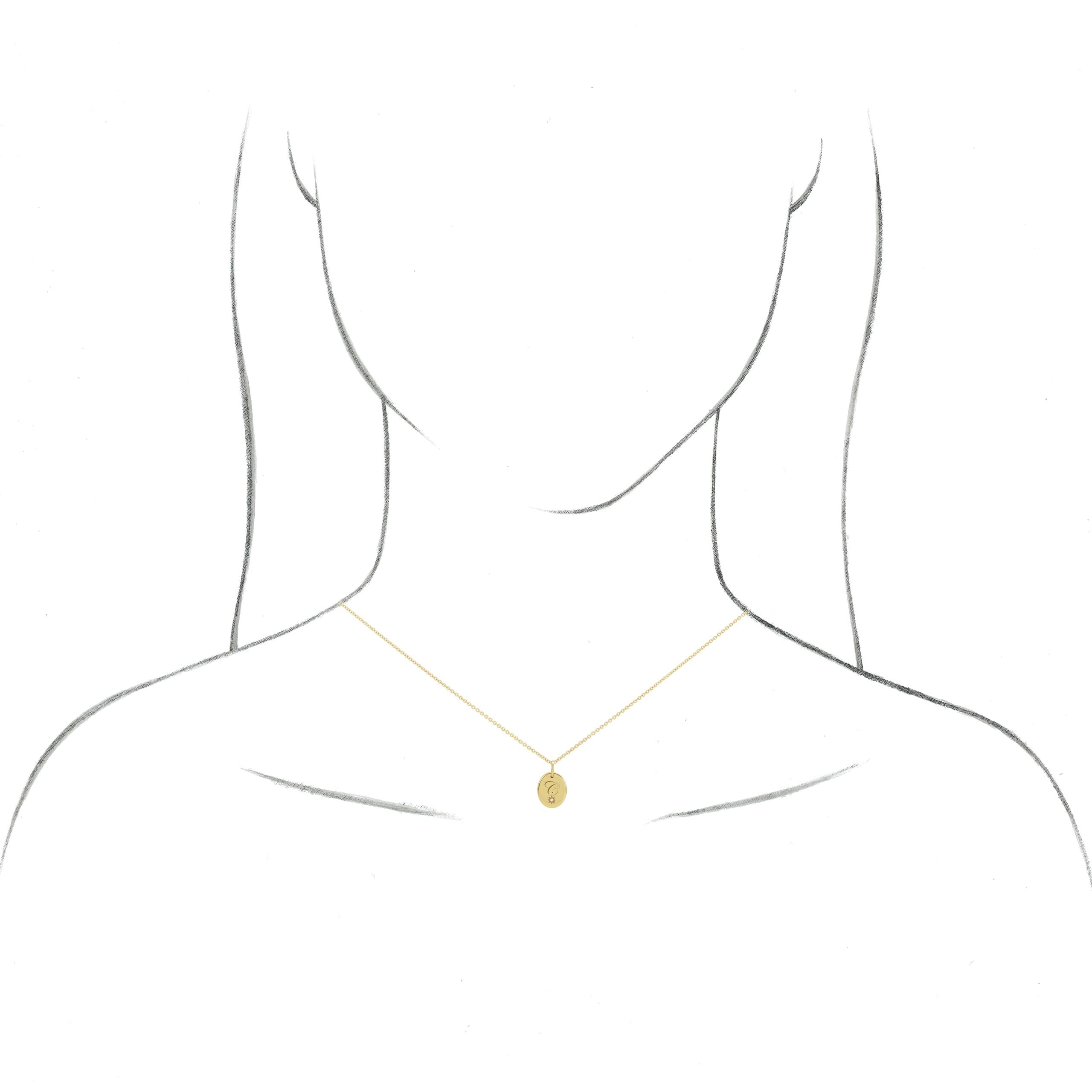 Engravable Accented Necklace view 3
