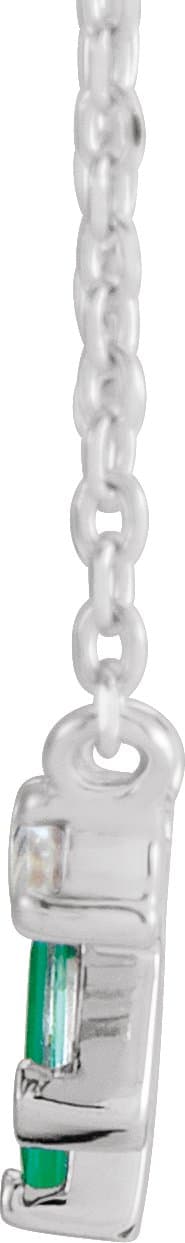 Baguette Bar Necklace or Center view 2