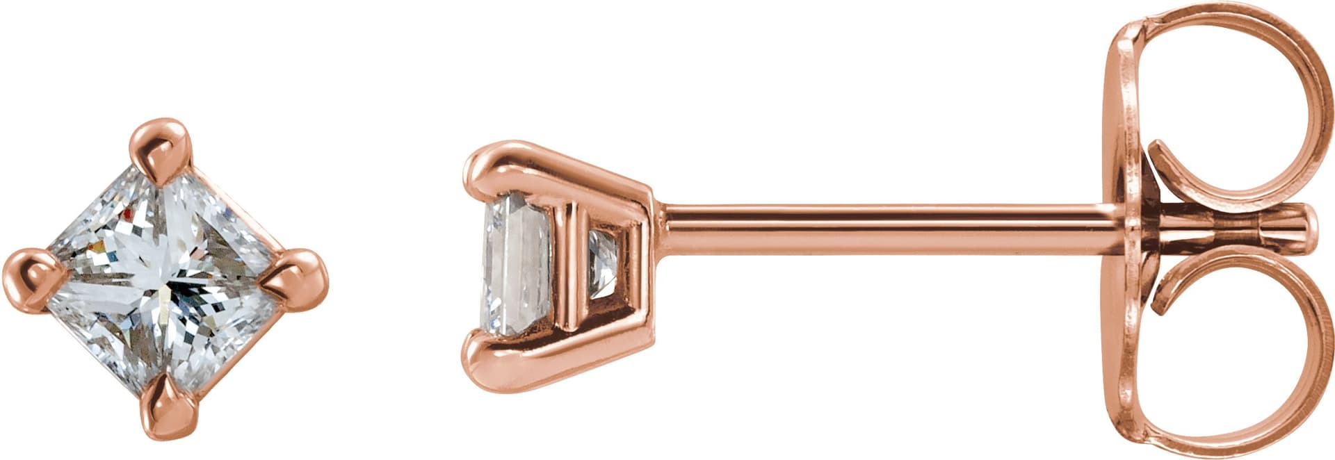 14K Rose 1/2 CTW Natural Diamond Earrings