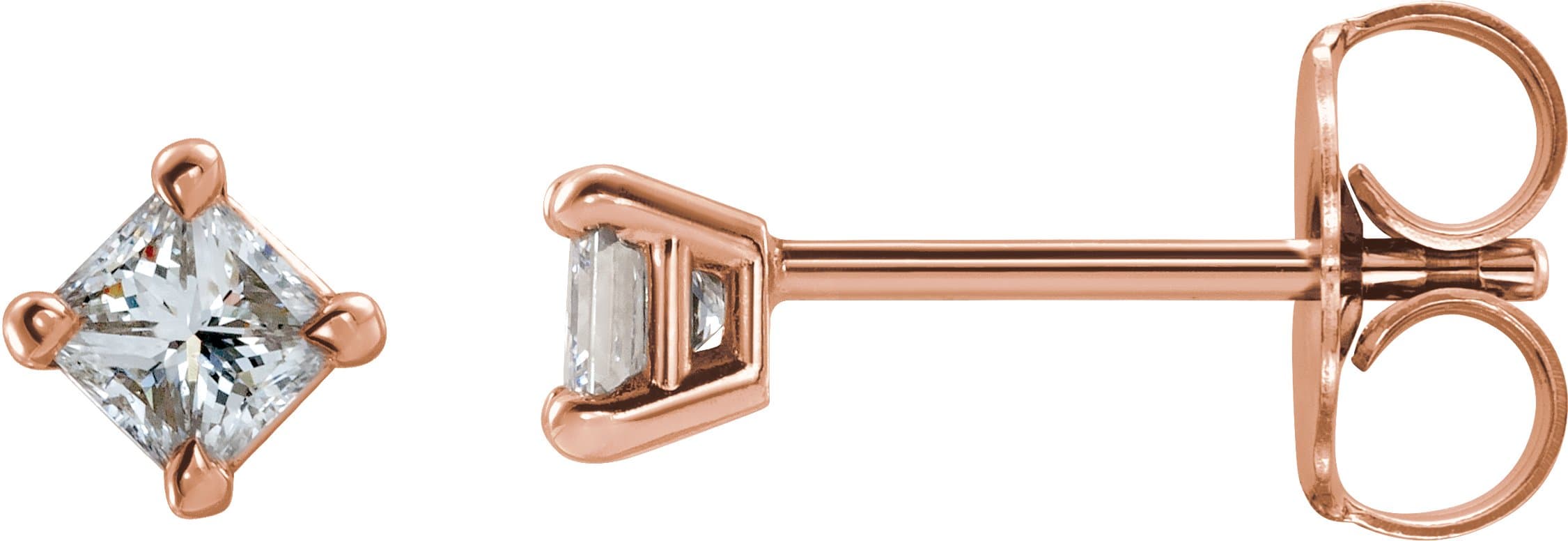 14K Rose 1/2 CTW Natural Diamond Earrings