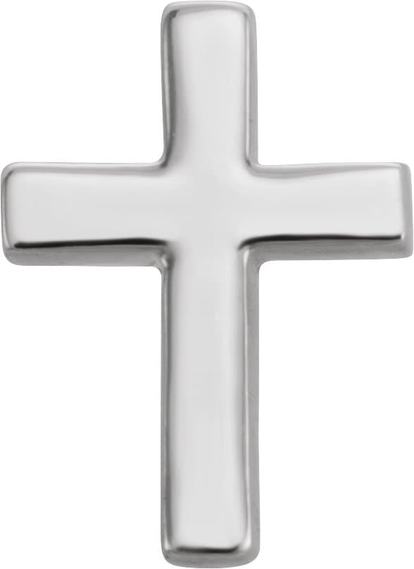 14K Rose 10 mm Cross Earrings