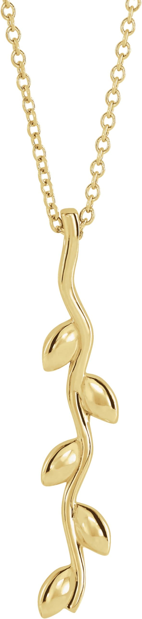 14K Rose Vertical Wave 16-18 Necklace