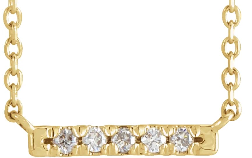 French-Set Bar Necklace