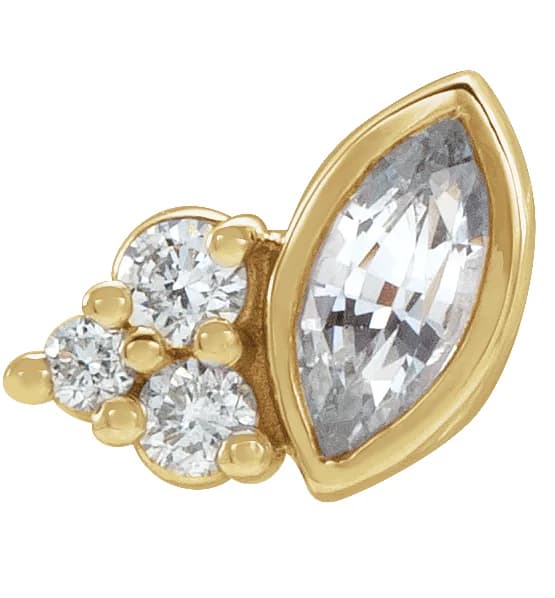 Accented Bezel-Set Earrings