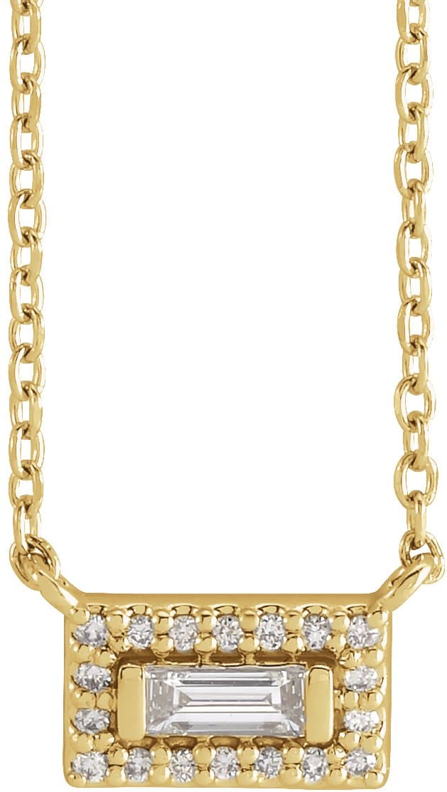 14K Rose 1/10 CTW Natural Diamond Halo-Style 16 Necklace
