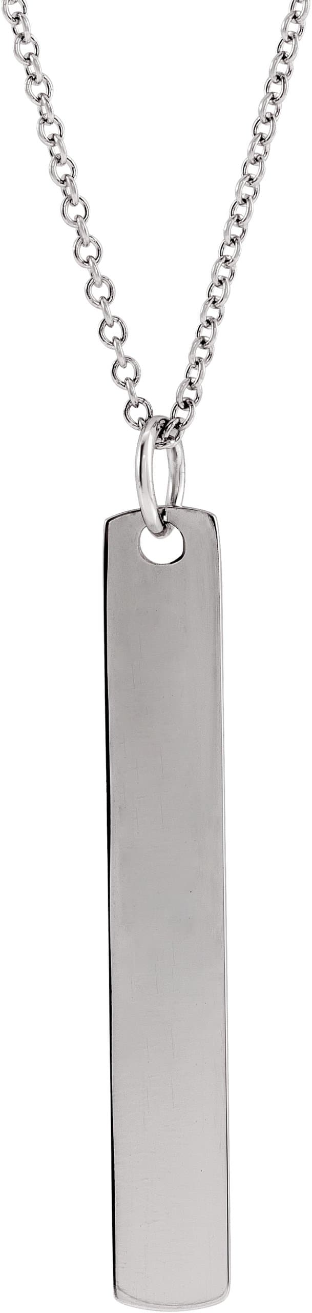 Engravable Bar Necklace or Pendant view 1