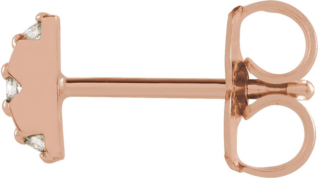 14K Rose .02 CTW Natural Diamond Earring