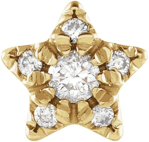 14K Rose .05 CTW Natural Diamond Star Single Earring