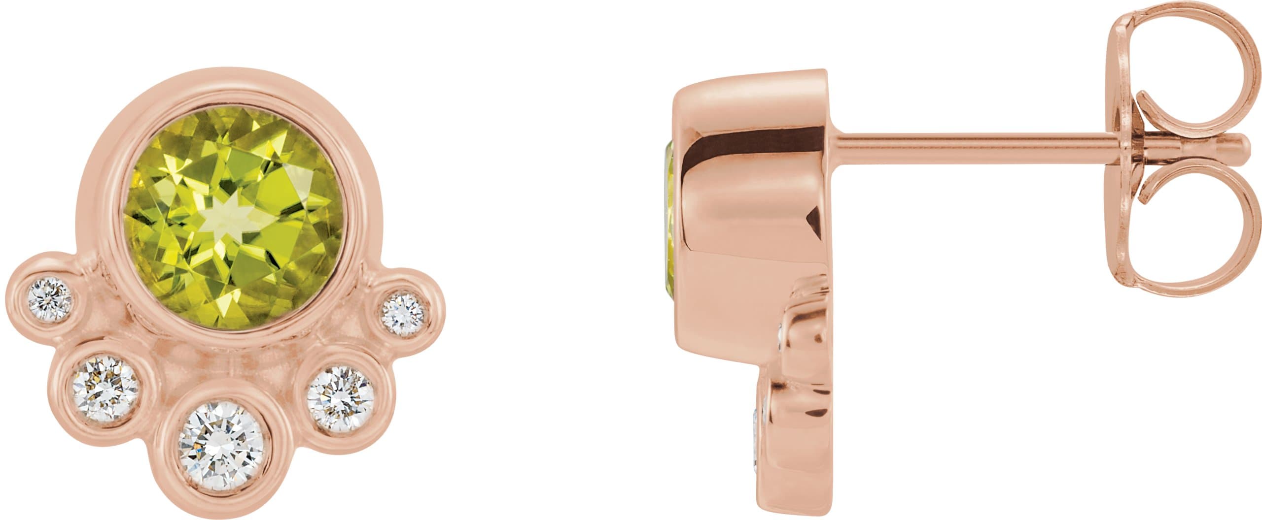 14K Rose 5/8 CTW Natural Diamond Earrings