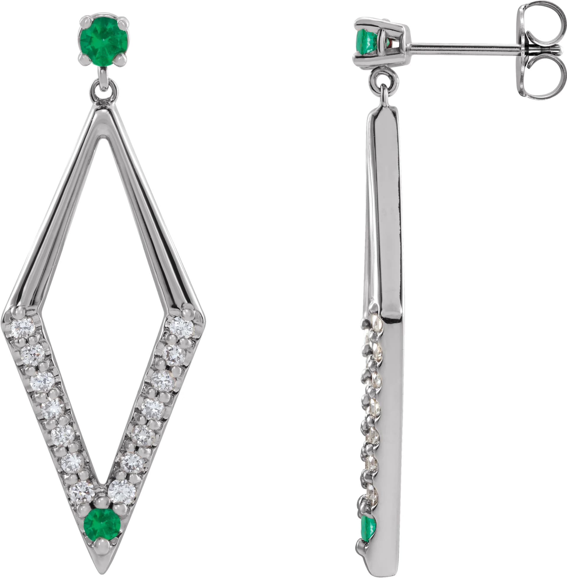 Accented Geometric Earrings, view 2