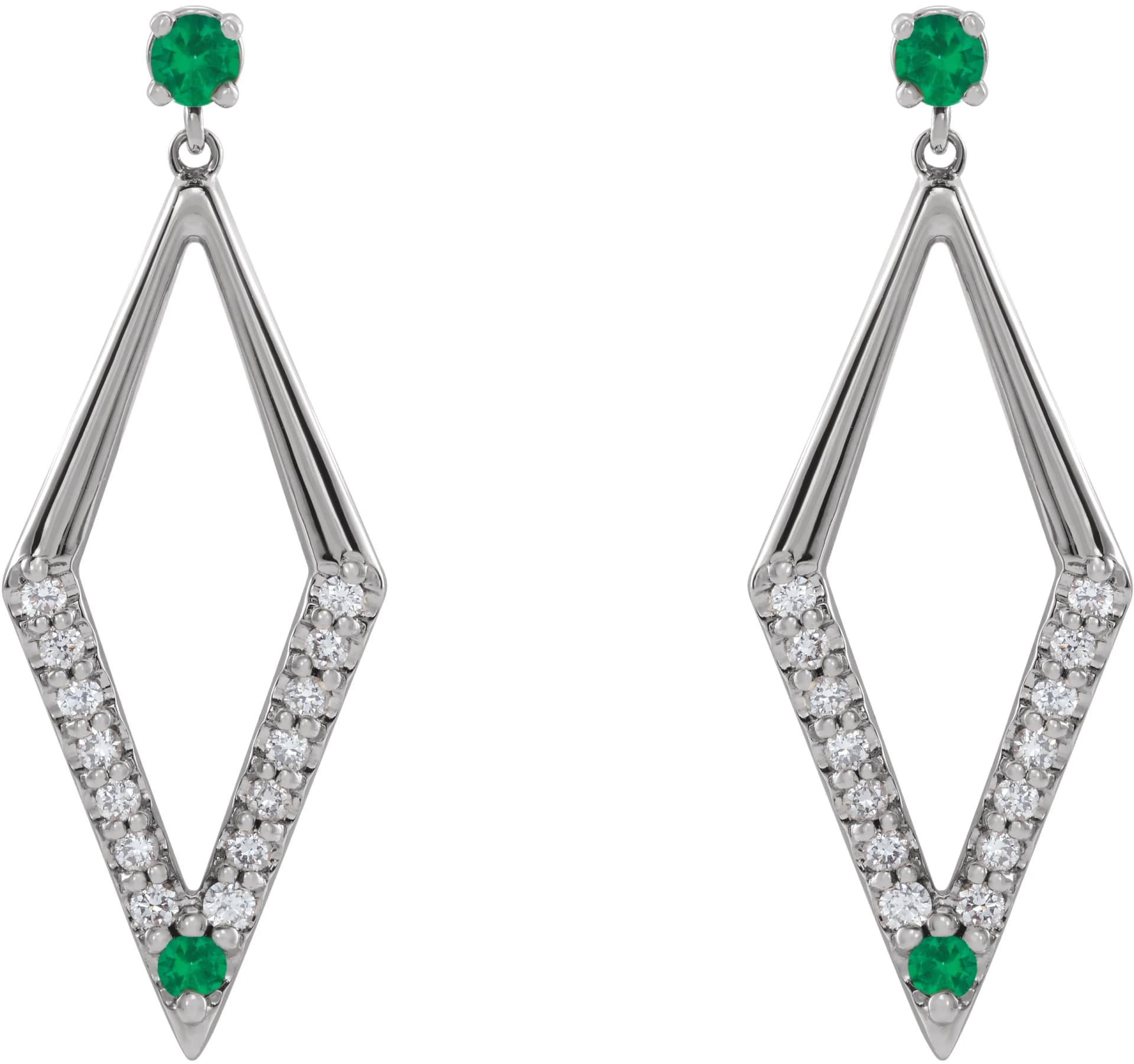 Accented Geometric Earrings, view 3