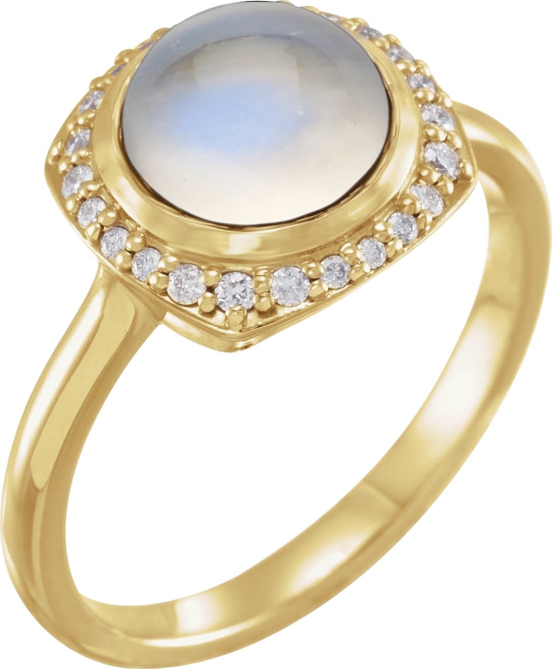 14K Rose Natural Black Onyx & 1/8 CTW Natural Diamond Halo-Style Ring