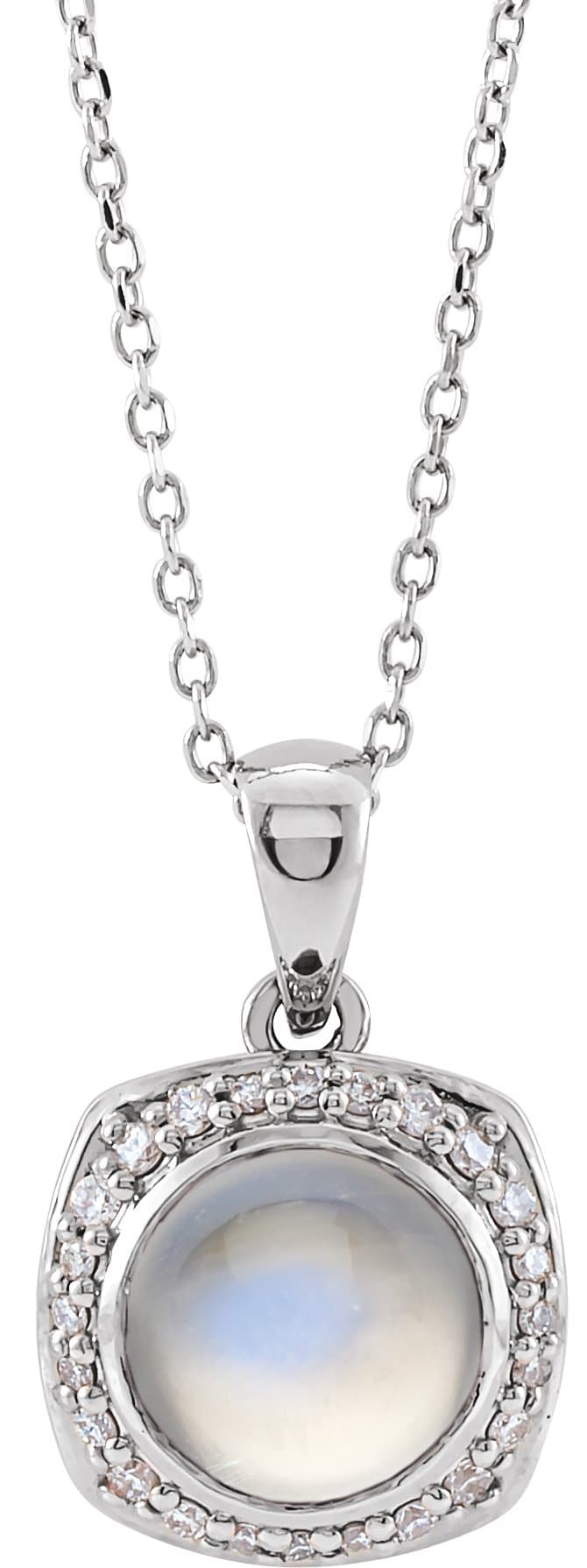 Cabochon Halo-Style Necklace or Pendant view 1