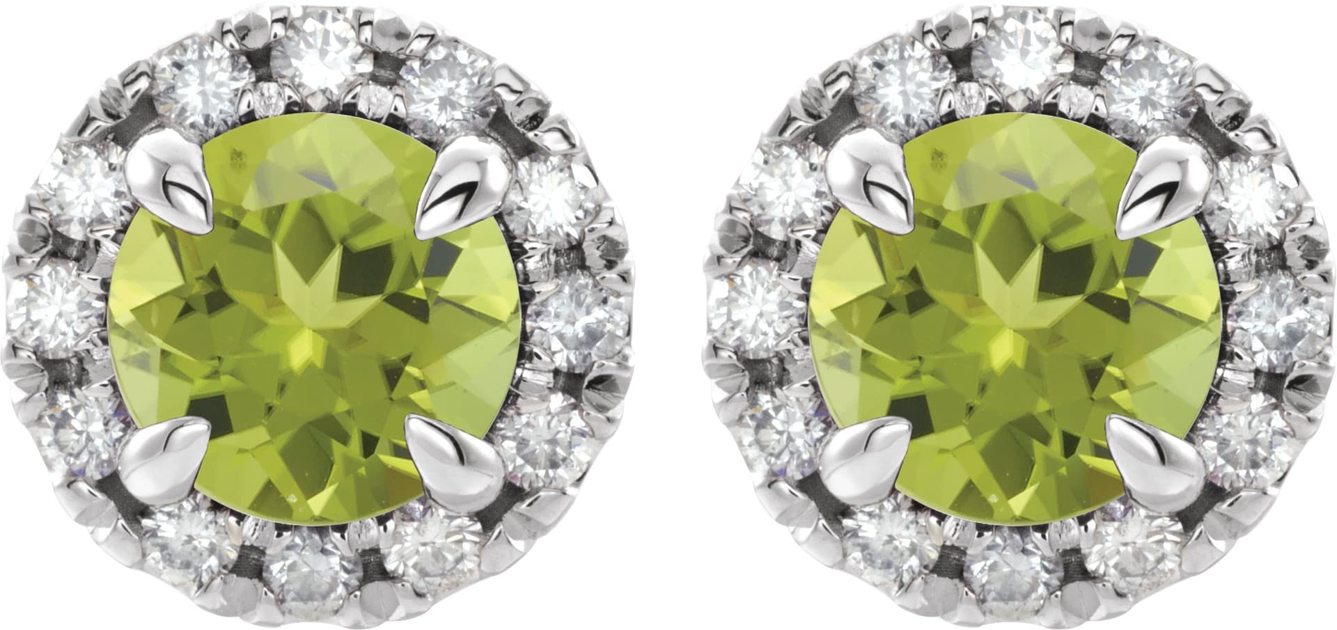 French-Set Halo-Style Earrings view 2