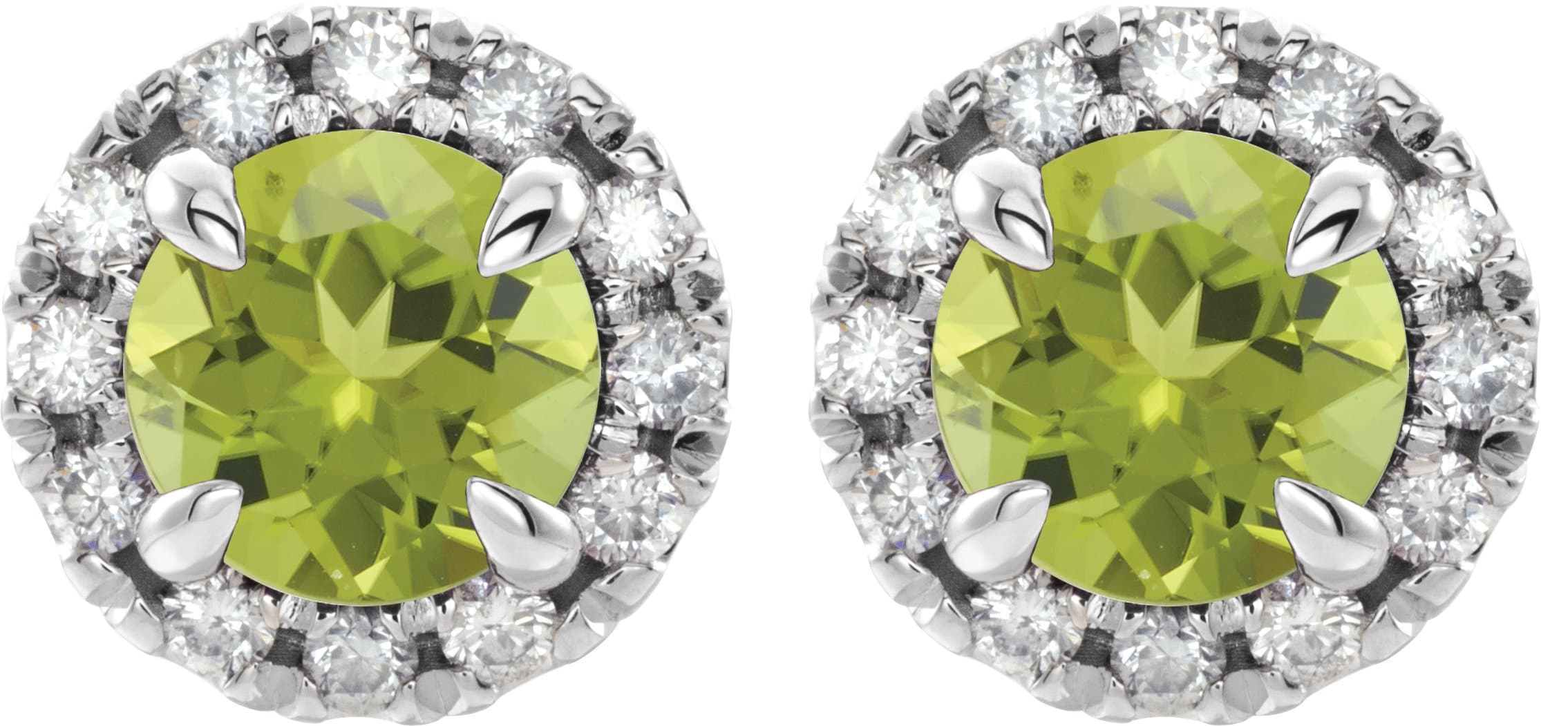 French-Set Halo-Style Earrings view 2