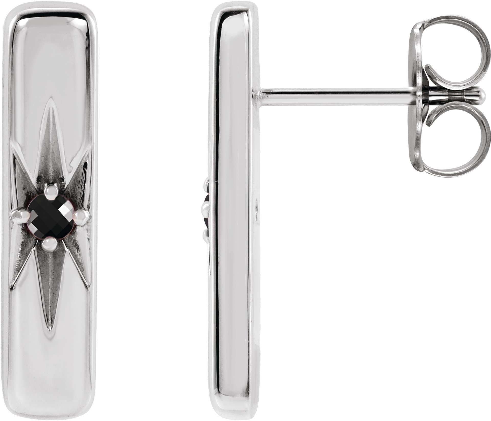 14K Rose .07 CTW Lab-Grown Diamond Bar Earrings