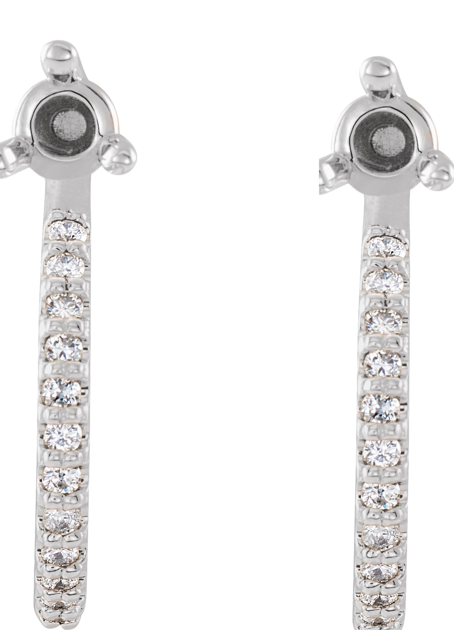 Accented J-Hoop Earrings, view 3