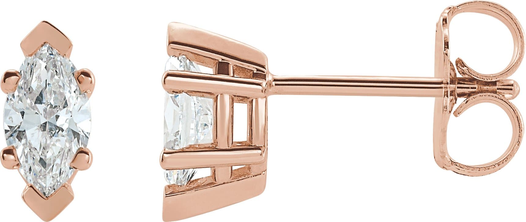 14K Rose 1/2 CTW Lab-Grown Diamond Earrings