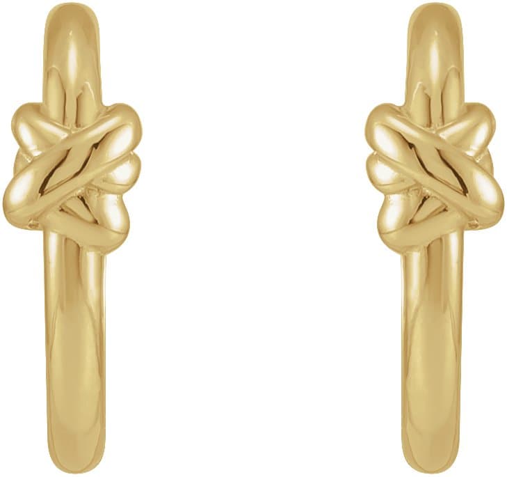 Knot Hoop Earrings view 2