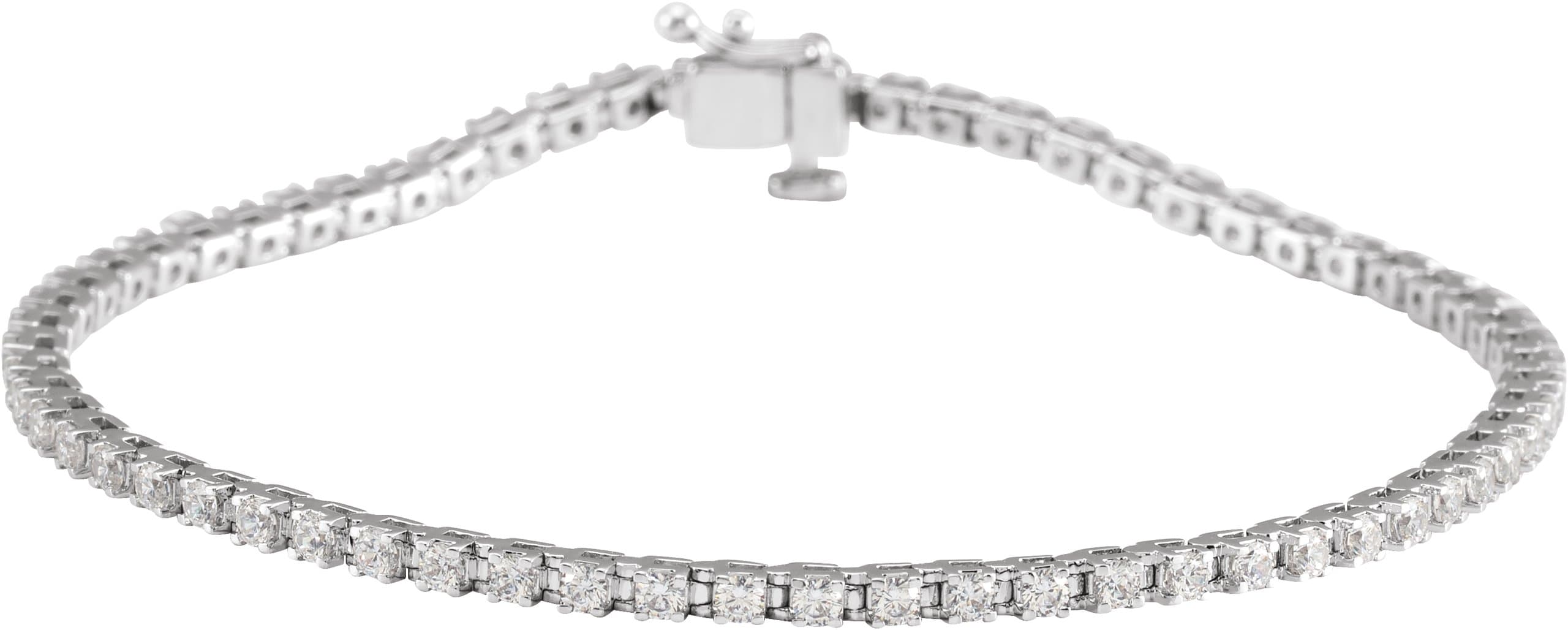 14K Yellow Gold 2 CTW Natural Diamond Line 7 1/4" Bracelet