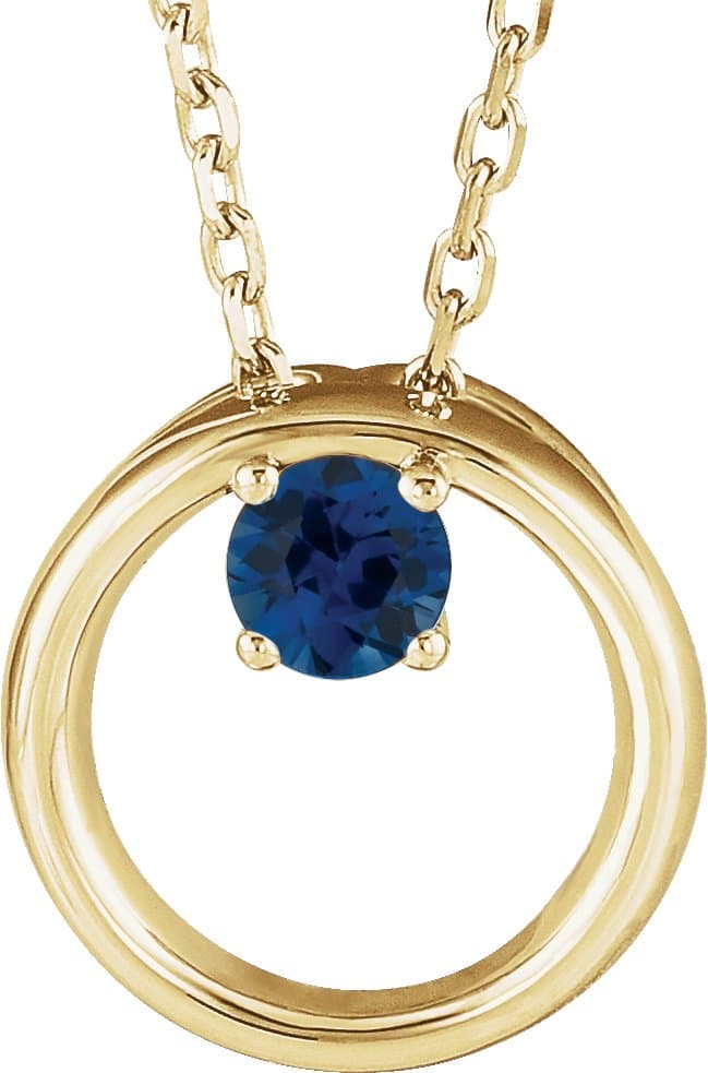 Platinum 1/10 CT Natural Diamond Circle 16-18" Necklace  