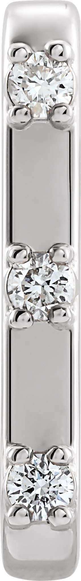 14K Rose 1/10 CTW Natural Diamond Single Cuff Earring