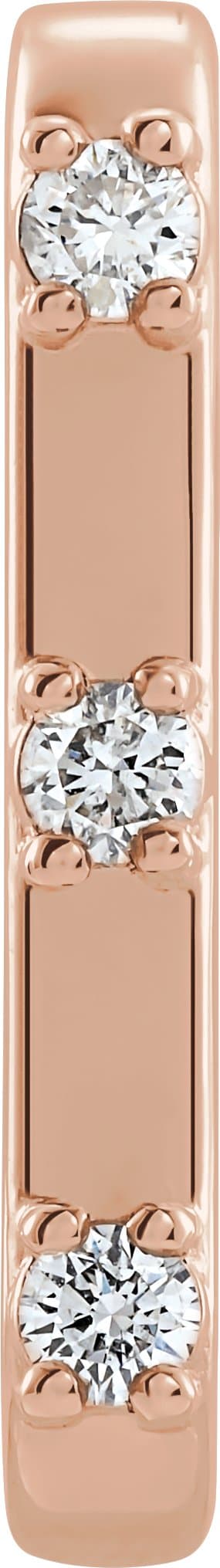 14K Rose 1/10 CTW Natural Diamond Single Cuff Earring
