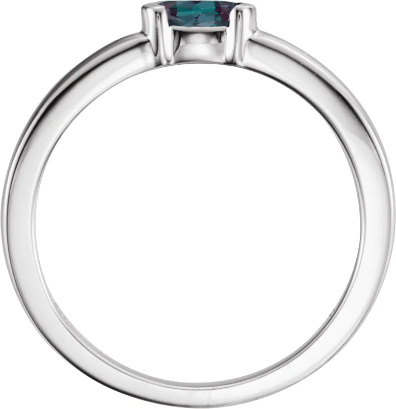 Half-Bezel Family Stackable Ring, view 3
