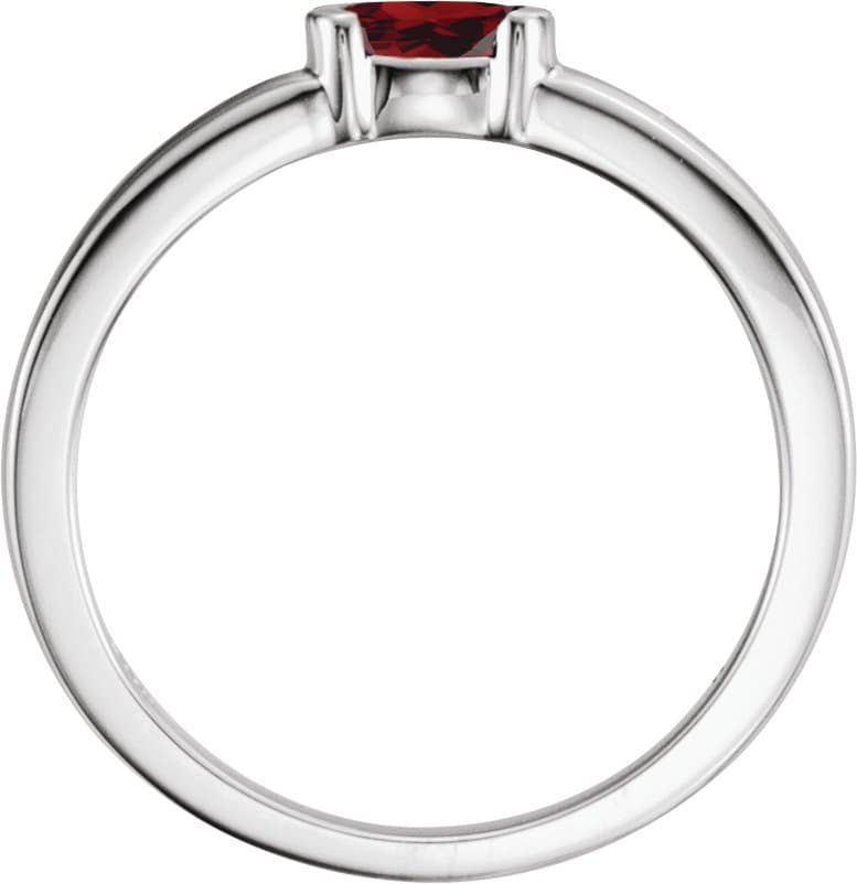 Half-Bezel Family Stackable Ring  view 2