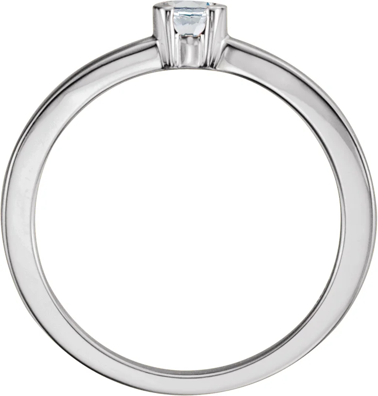 Half-Bezel Family Stackable Ring, view 3