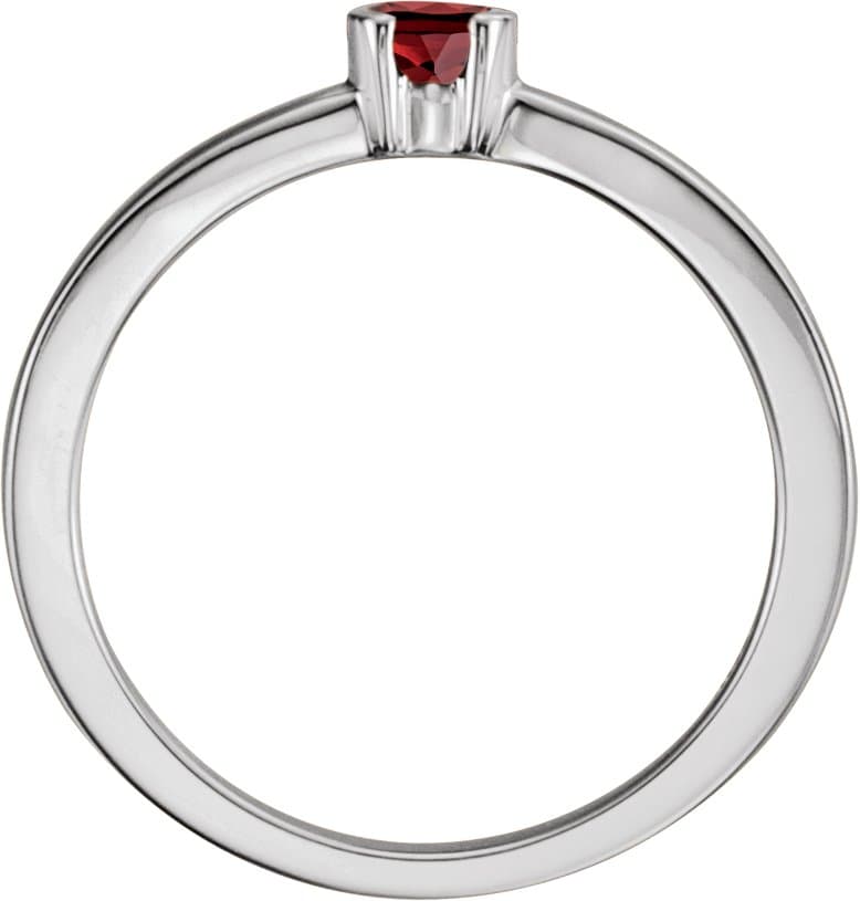 Half-Bezel Family Stackable Ring view 2
