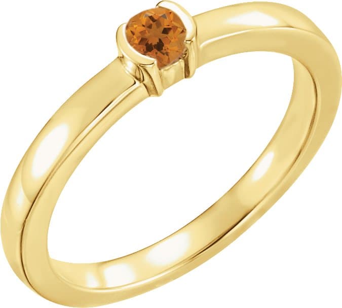 14K Rose 1/5 CTW Natural Diamond Family Stackable Ring