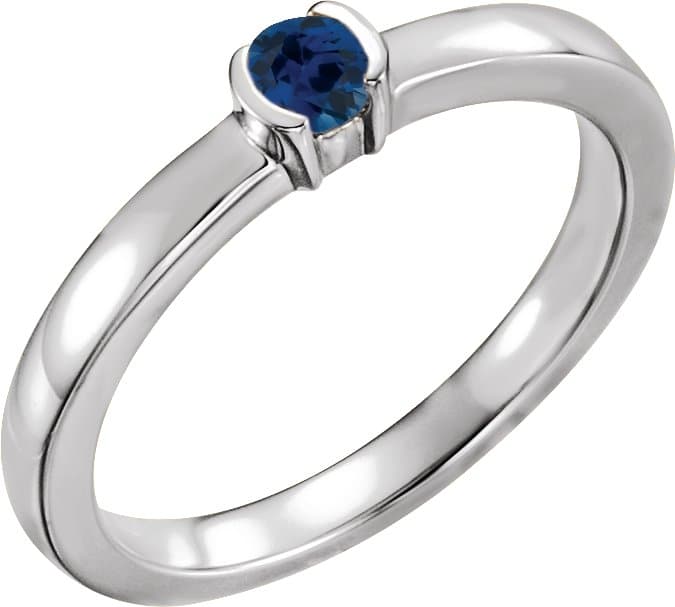 14K White Gold 1/5 CTW Natural Diamond Family Stackable Ring