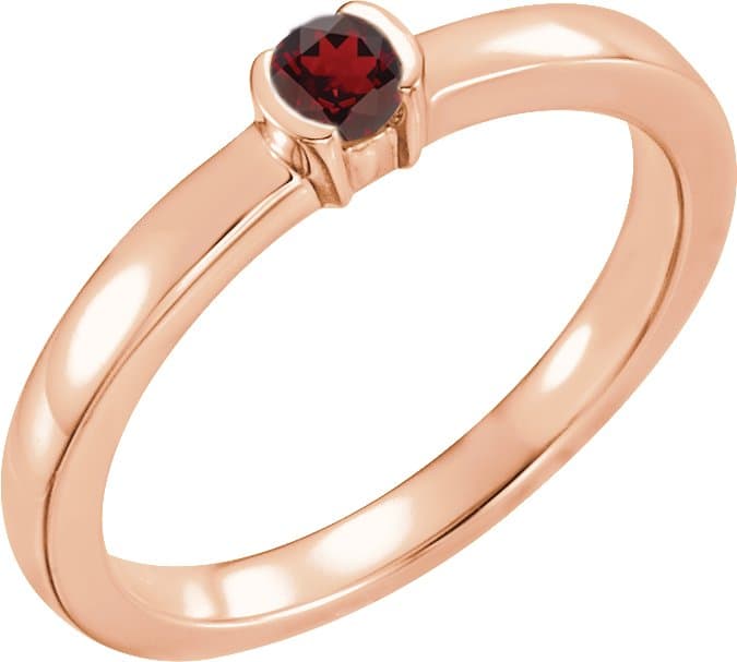 14K Rose 1/5 CTW Natural Diamond Family Stackable Ring