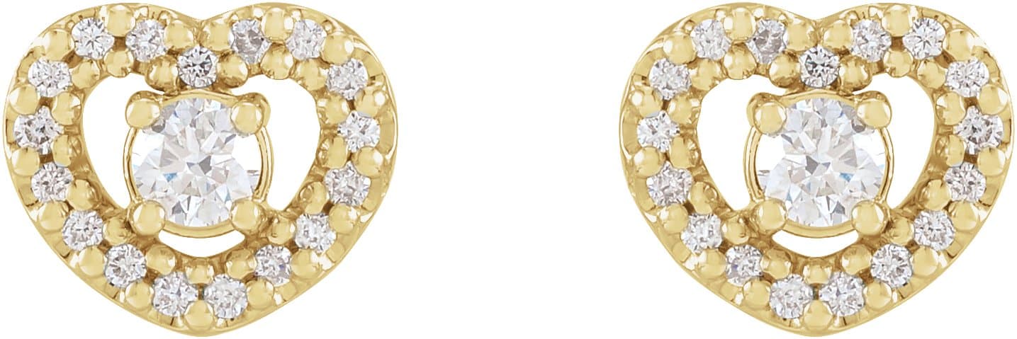 Halo-Style Heart Earrings view 2