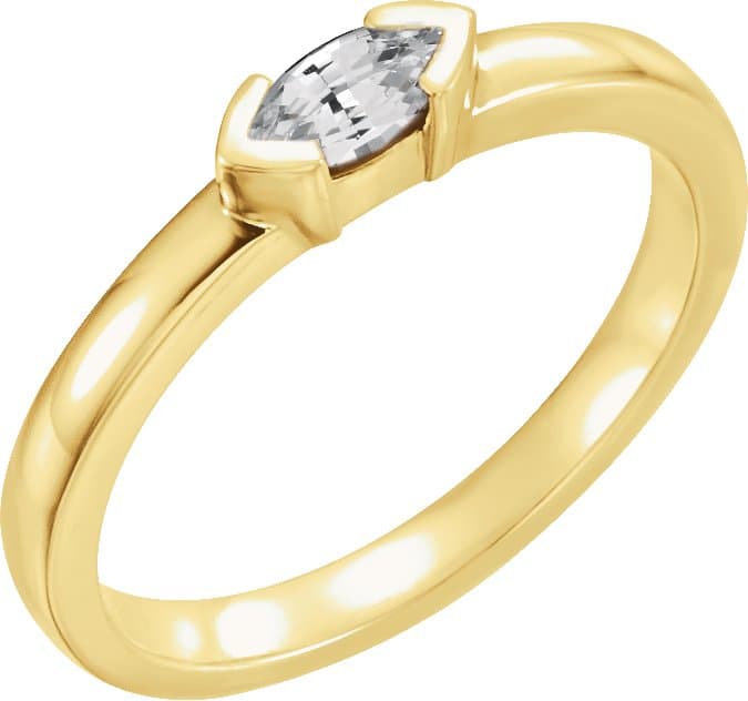 14K Rose 1/4 CTW Natural Diamond Family Stackable Ring