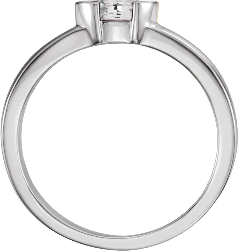 Half-Bezel Family Stackable Ring, view 3