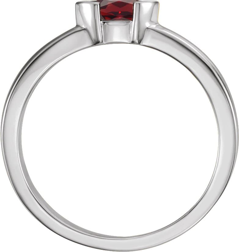 Half-Bezel Family Stackable Ring view 2