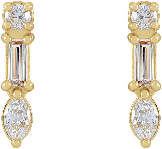 Multi-Shape Bar Earrings view 2