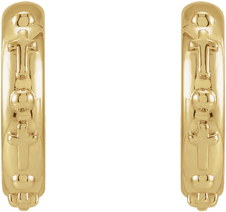 Rosary Hoop Earrings, view 3