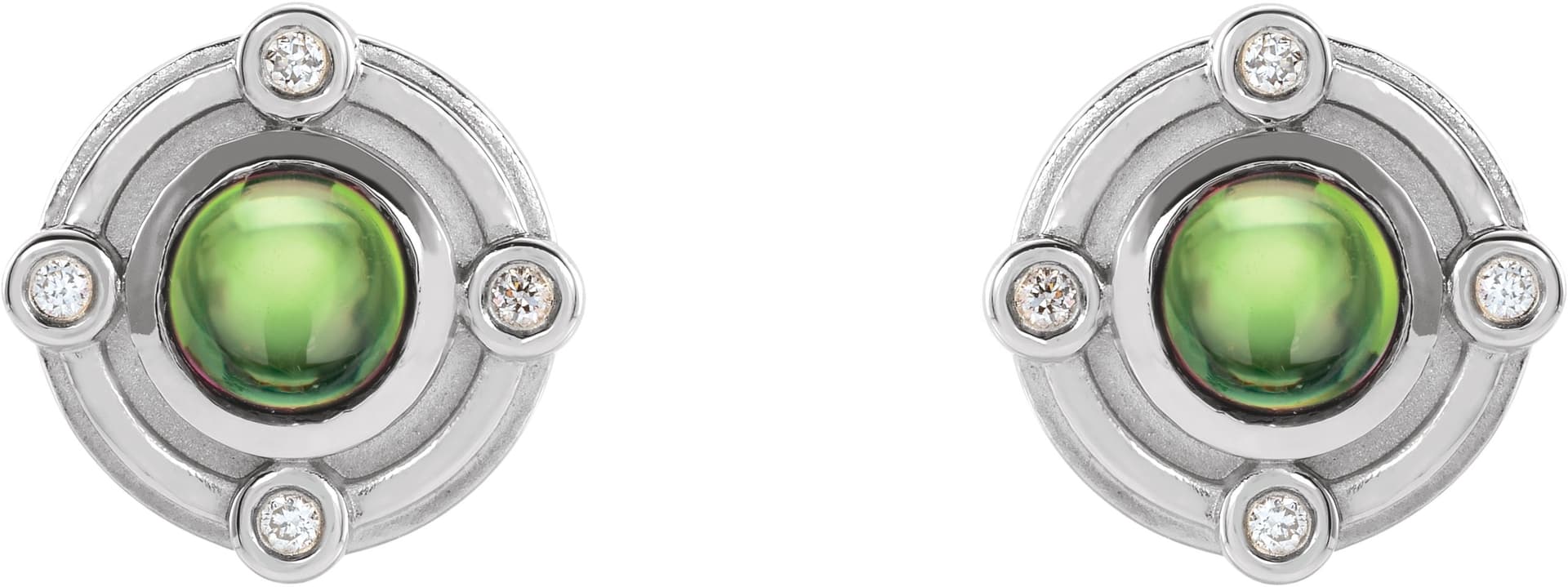 Accented Cabochon Earrings view 2