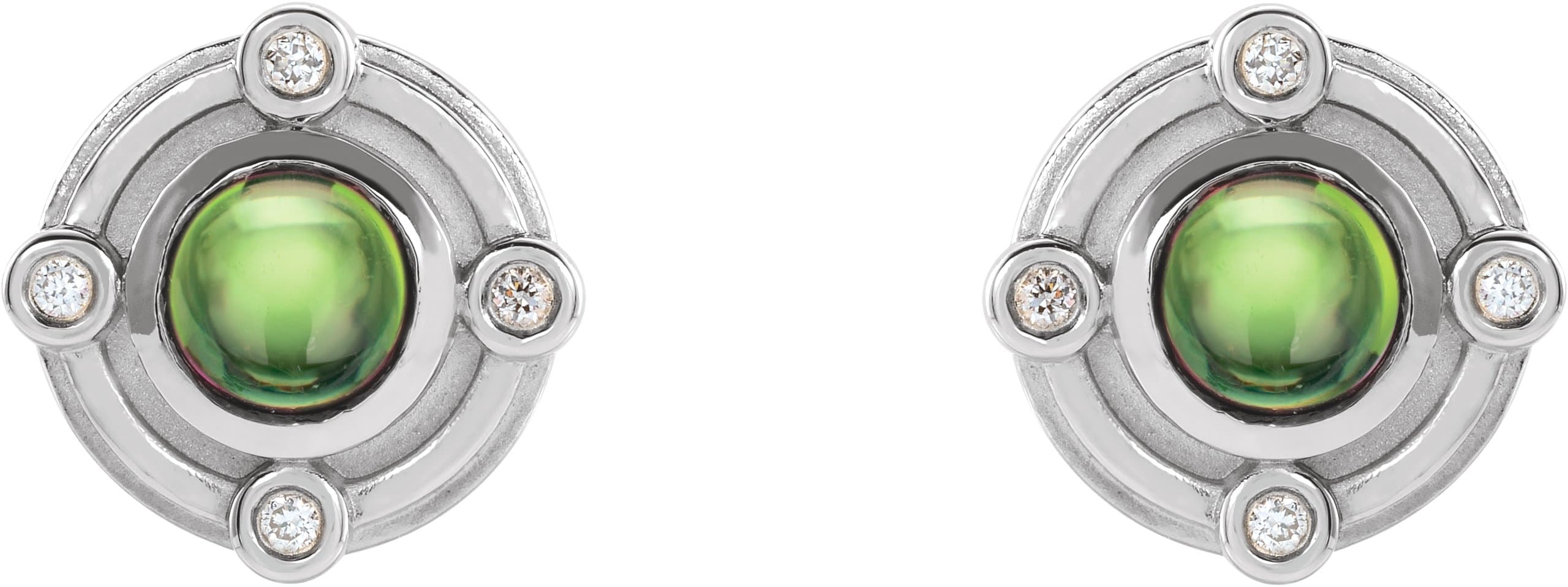 Accented Cabochon Earrings view 2