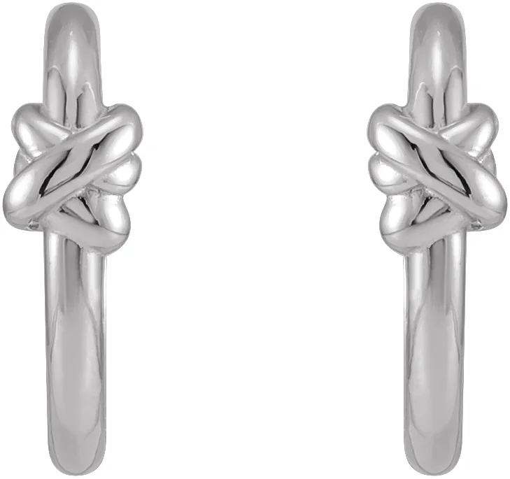 Knot Hoop Earrings, view 3