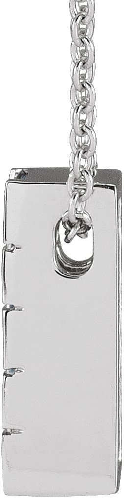 Channel-Set Bar Necklace or Slide Pendant view 2