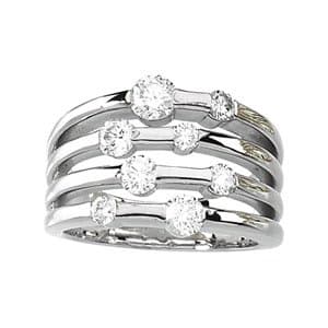 14K White 1 1/8 CTW Natural Diamond Ring