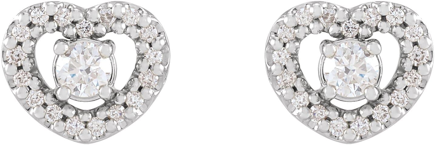Halo-Style Heart Earrings view 2