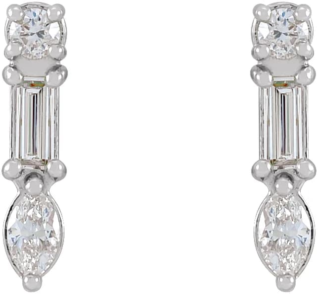 Multi-Shape Bar Earrings, view 3