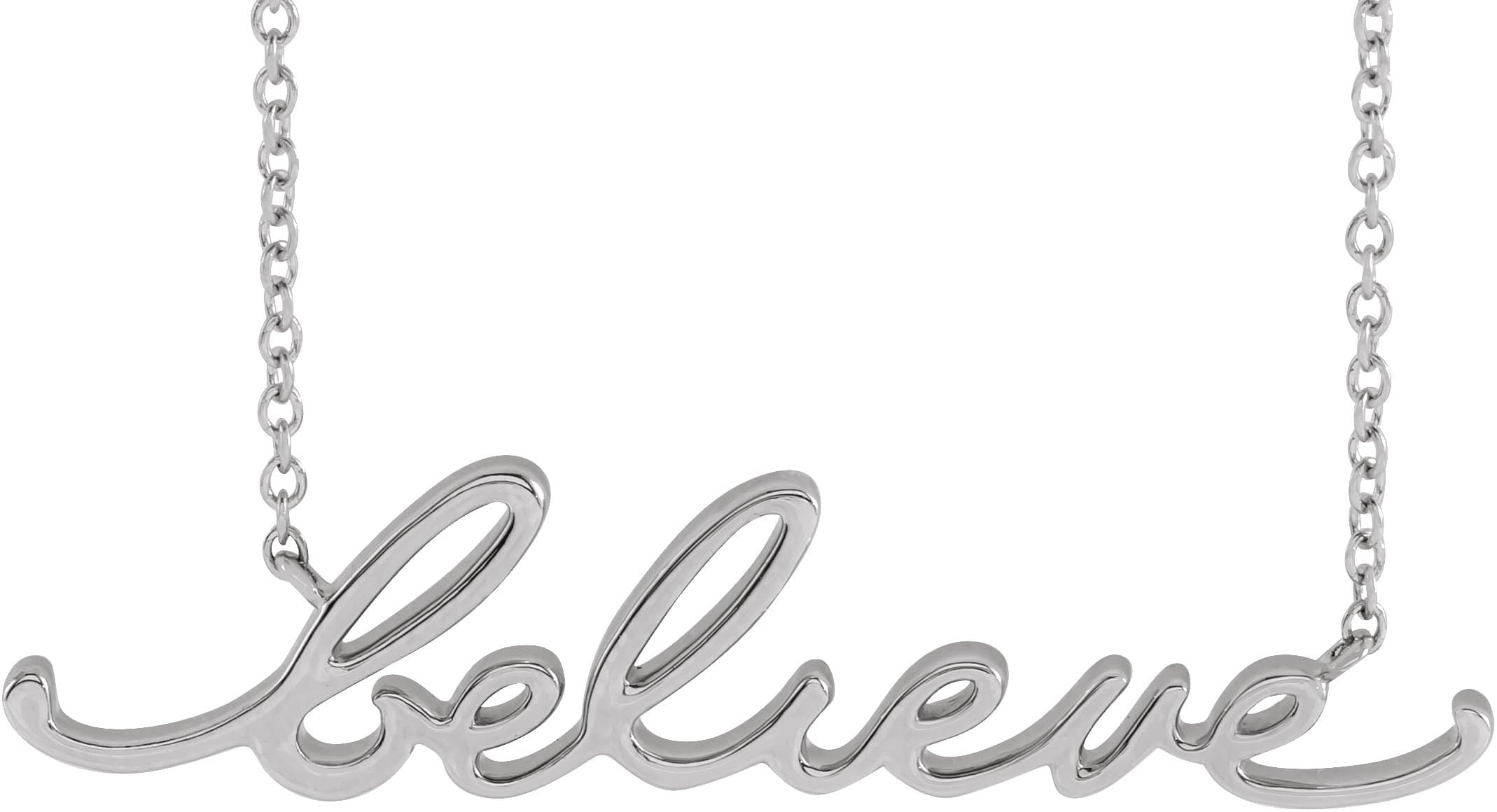 14K Yellow Believe 16 Necklace