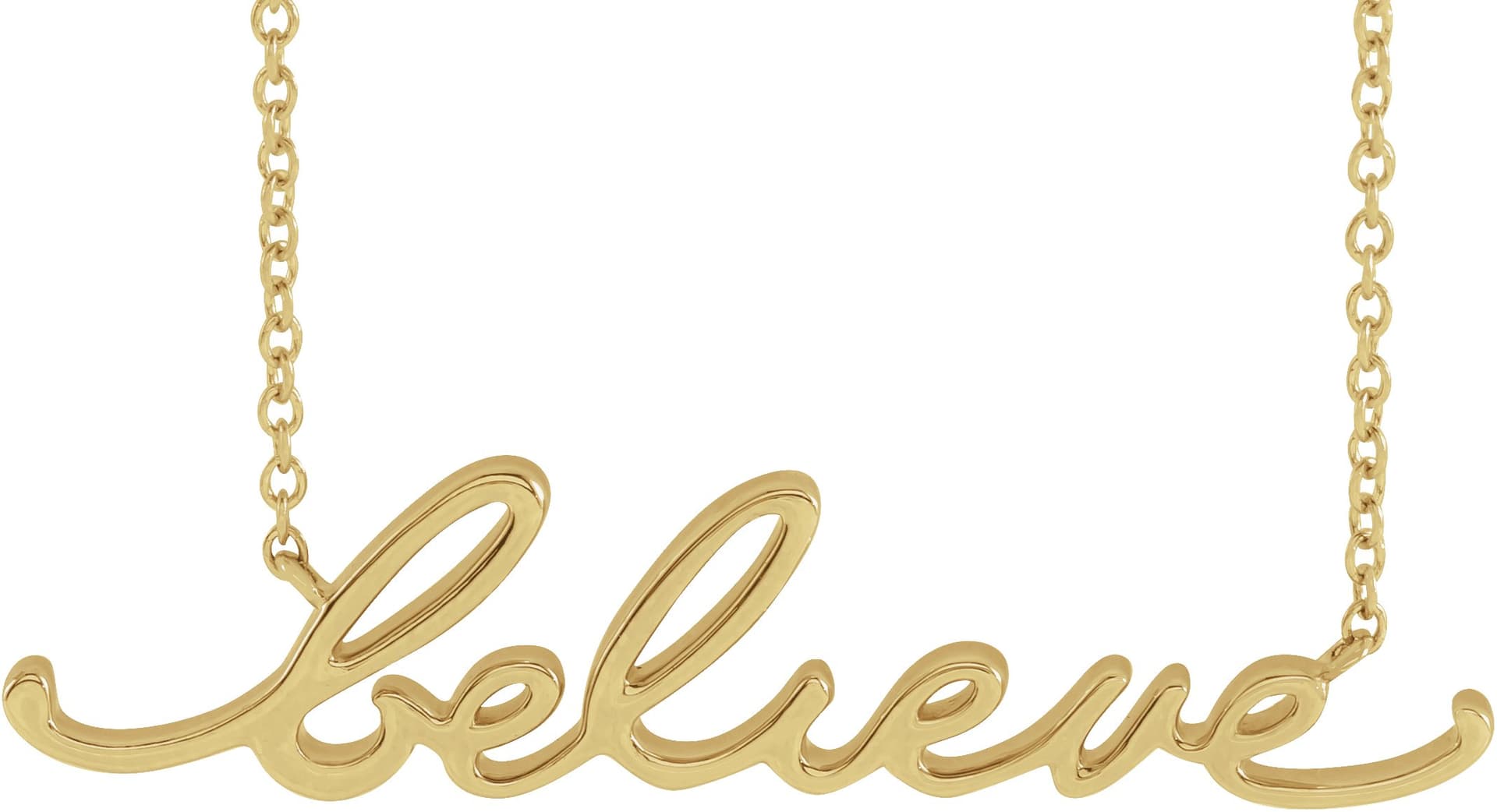 14K Yellow Believe 16 Necklace